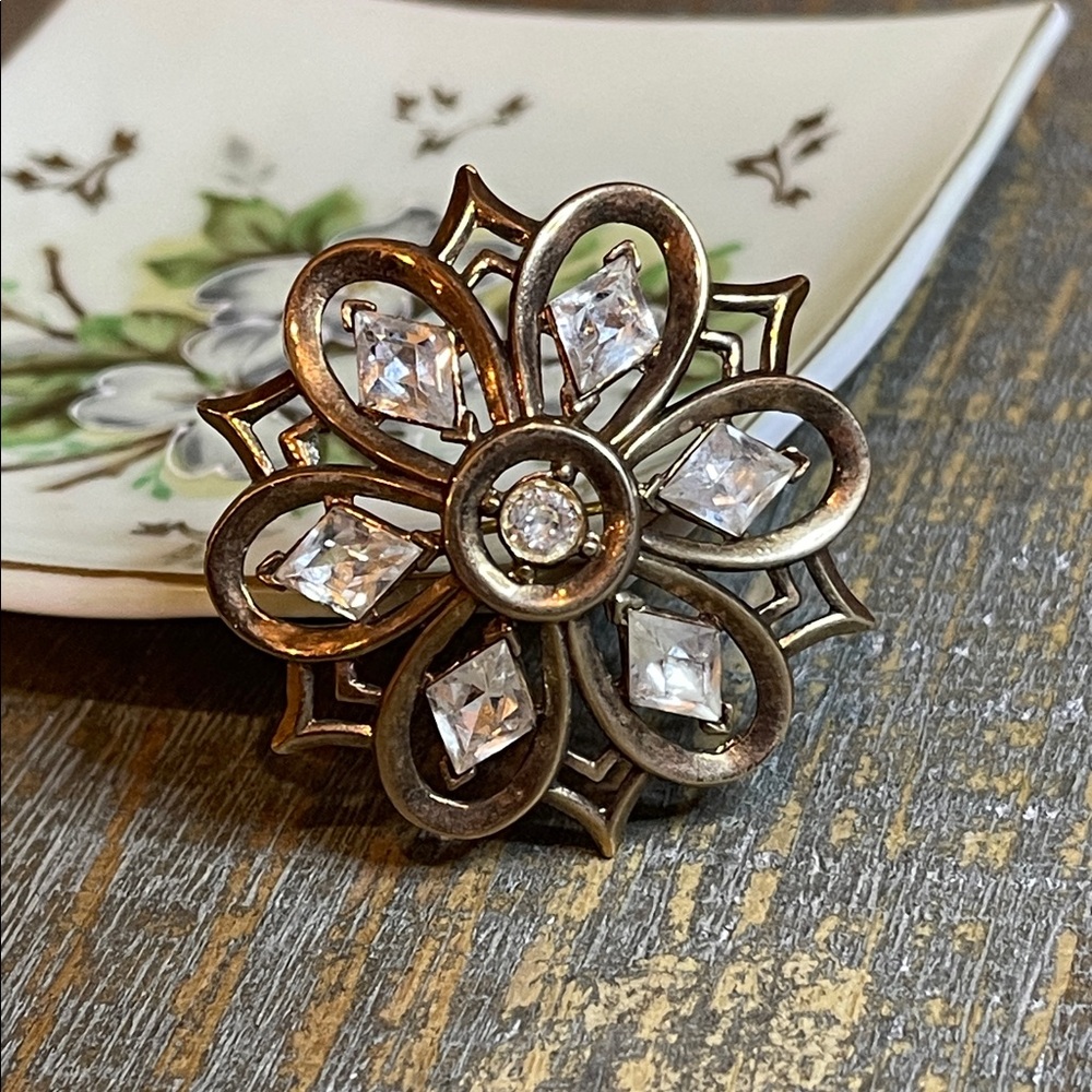 1951 Crown Trifari Alfred Philippe “Queen of Diamonds” Crystal Rhinestone Brooch